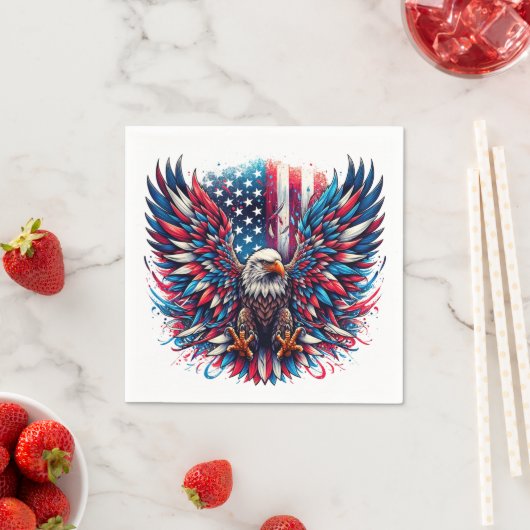 Serviette En Papier aigle américain (En situation)