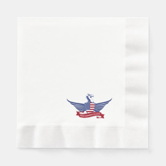 Serviette En Papier aigle américain (Devant)