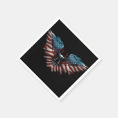 Serviette En Papier aigle avec drapeau américain (Coin)