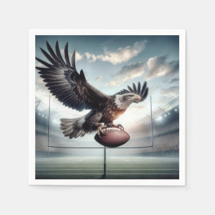 Serviette En Papier Aigle avec football