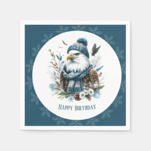 Serviette En Papier Aigle chauve - Vibes d'hiver - Anniversaire