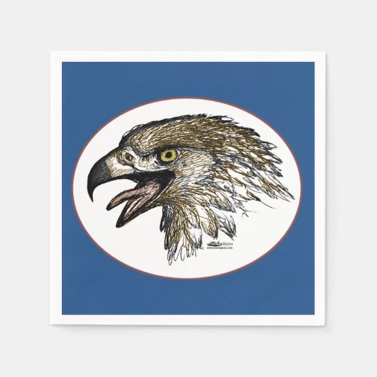 Serviette En Papier Aigle Criant (Devant)