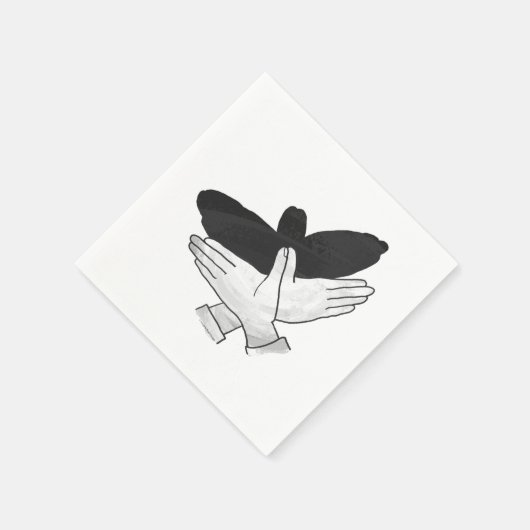 Serviette En Papier Aigle de silhouette (Coin)