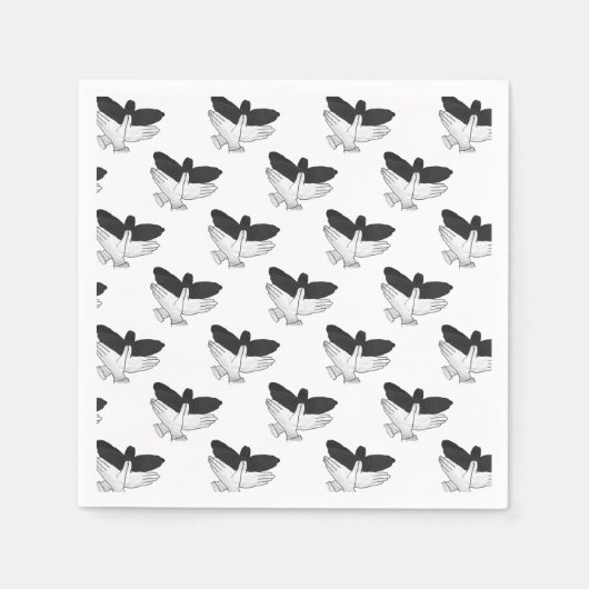 Serviette En Papier Aigle de silhouette (Devant)