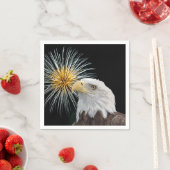 Serviette En Papier Aigle et feux d'artifice (En situation)
