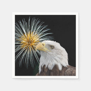 Serviette En Papier Aigle et feux d'artifice