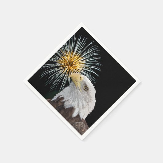 Serviette En Papier Aigle et feux d'artifice (Coin)