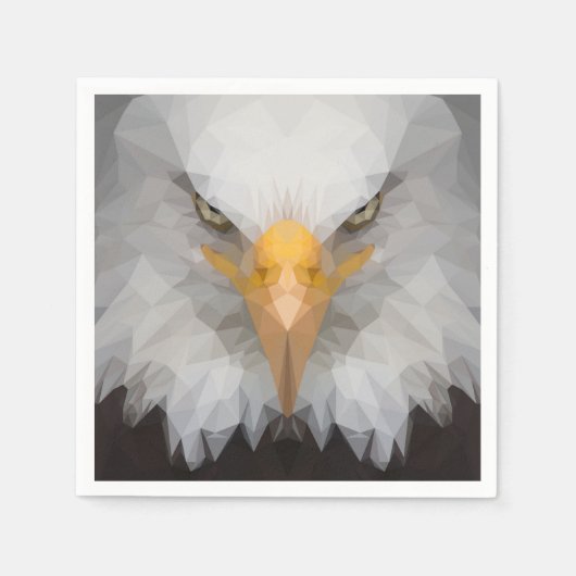 Serviette En Papier Aigle géométrique (Devant)