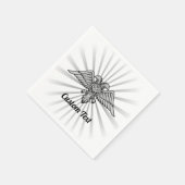 Serviette En Papier Aigle gris avec deux têtes serviettes (Coin)