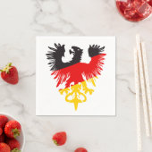 Serviette En Papier Aigle noir allemand (En situation)