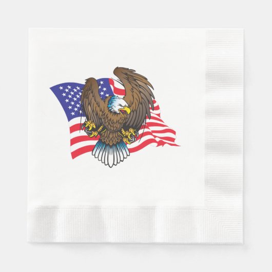 Serviette En Papier Aigle patriotique (Devant)