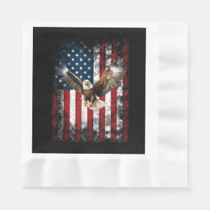 Serviette En Papier Aigle Patriotique 4 juillet USA Drapeau Américain