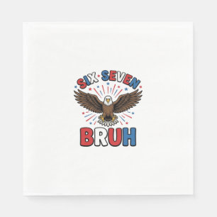 Serviette En Papier Aigle Patriotique Six Sept Bruh Conception Vectori