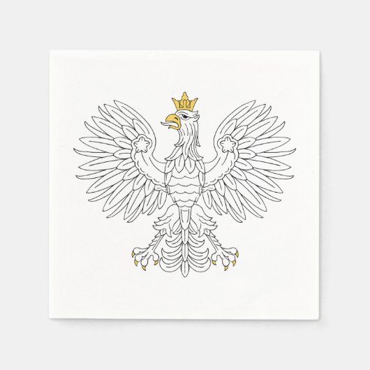 Serviette En Papier Aigle polonais (Devant)