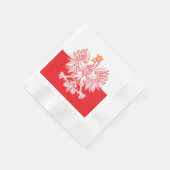 Serviette En Papier Aigle Polonais En Rouge (Coin)
