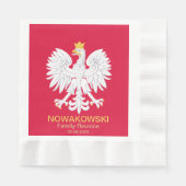 Serviette En Papier Aigle polonaise 🦅 Polski Pologne Crête rouge (Devant)