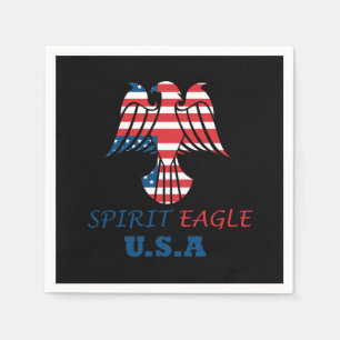 Serviette En Papier aigle spirituel drapeau USA