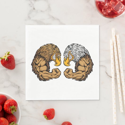 Serviette En Papier Aigles Avec Muscles (En situation)