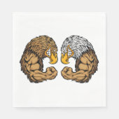Serviette En Papier Aigles Avec Muscles (Devant)