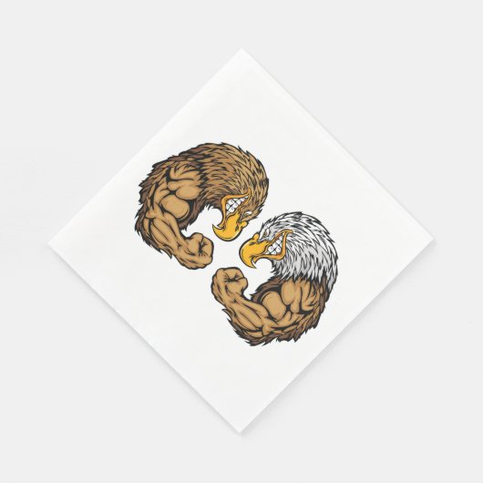 Serviette En Papier Aigles Avec Muscles (Coin)