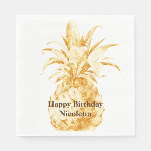 Serviette En Papier Aiguille jaune Confetti (Devant)