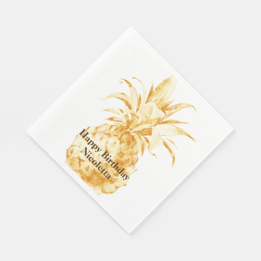 Serviette En Papier Aiguille jaune Confetti (Coin)