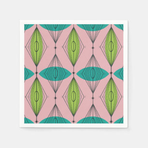 Serviette En Papier Aiguille rose atomique et Starbursts Papier