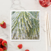 Serviette En Papier Aiguilles de pin recouvert de glace Botanique hive (En situation)