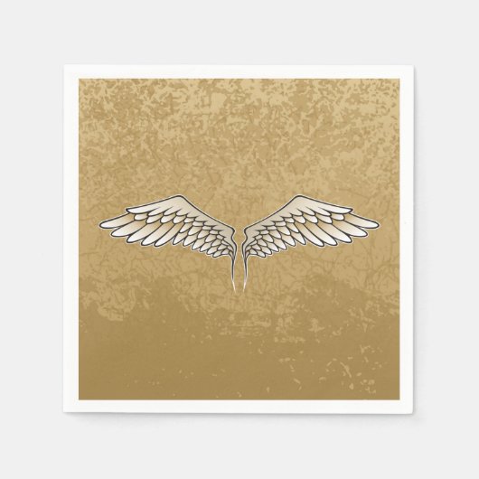 Serviette En Papier Ailes beiges (Devant)