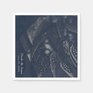 Serviette En Papier Ailes d'ange sombre Gothique Glam Chic Party