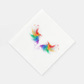 Serviette En Papier Ailes fluffy arc-en-ciel (Coin)