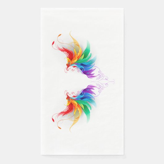Serviette En Papier Ailes fluffy arc-en-ciel (Devant)