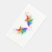Serviette En Papier Ailes fluffy arc-en-ciel (Coin)