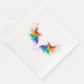 Serviette En Papier Ailes fluffy arc-en-ciel (Coin)