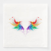 Serviette En Papier Ailes fluffy arc-en-ciel (Devant)