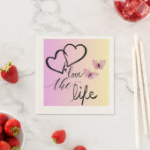 Serviette En Papier aime la vie (En situation)