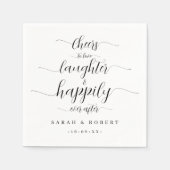 Serviette En Papier Aime le rire et la joie toujours après (Devant)