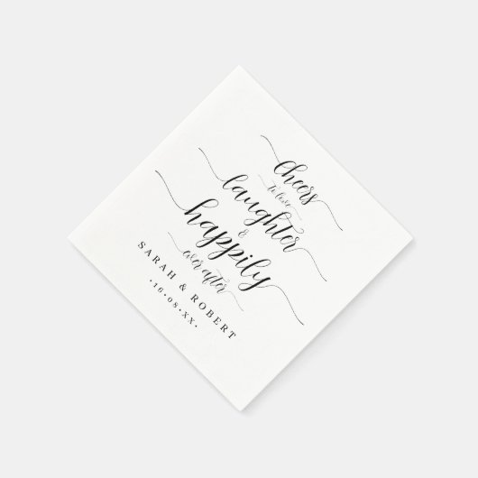 Serviette En Papier Aime le rire et la joie toujours après (Coin)