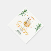 Serviette En Papier Aimer à First Spritz Fête des mariées Aquarelle mi (Coin)