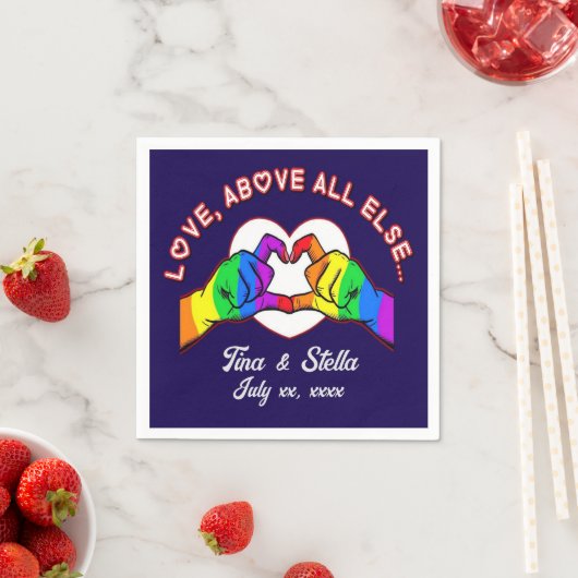 Serviette En Papier Aimer avant tous les autres serviettes (En situation)