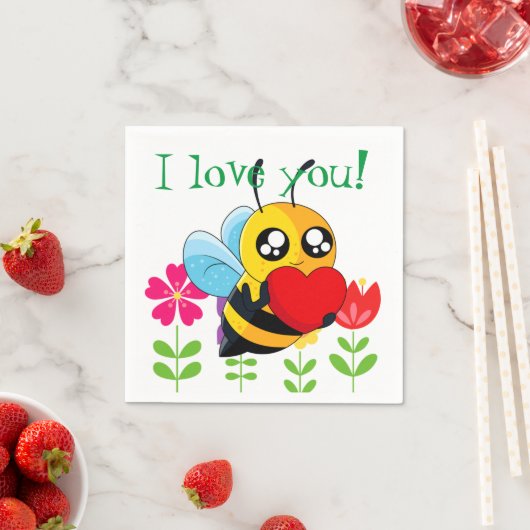 Serviette En Papier Aimer Bee (En situation)