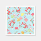 Serviette En Papier Aimer Coudre Bleu (Devant)