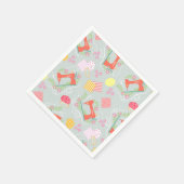 Serviette En Papier Aimer Coudre Gris (Coin)