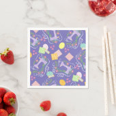 Serviette En Papier Aimer Coudre pourpre (En situation)