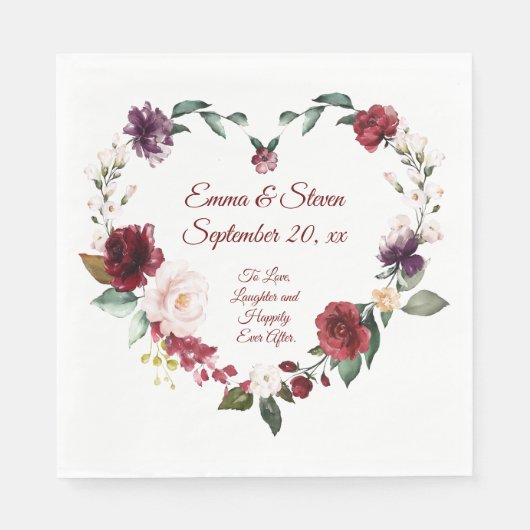 Serviette En Papier Aimer et rire (Devant)