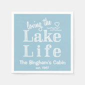 Serviette En Papier Aimer la vie du lac Customisé (Devant)