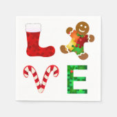 Serviette En Papier Aimer l'autisme Noël (Devant)
