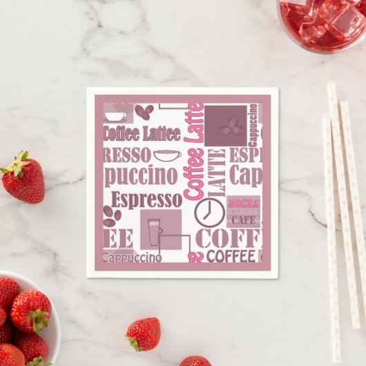 Serviette En Papier Aimer le café (En situation)