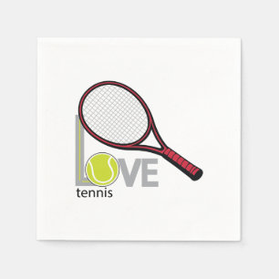 Serviette En Papier Aimer le tennis