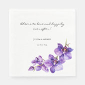 Serviette En Papier Aimer les serviettes mariages orchidées (Devant)